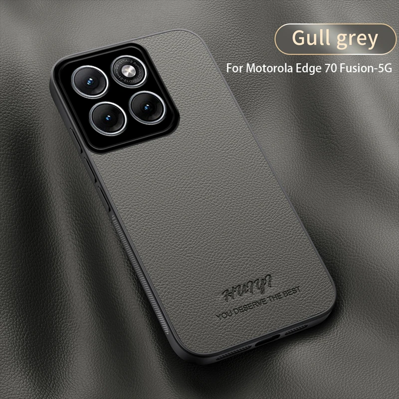 Luxury Leather Lychee Magnetic Cover - Skin-friendly Bumper