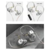 KZ EDX Pro in-Ear Stage Monitor Headphone Dual Magnetic Dynamic Unit Earphone Shock Bass Earbuds with 0.75mm Detachable Cable 3