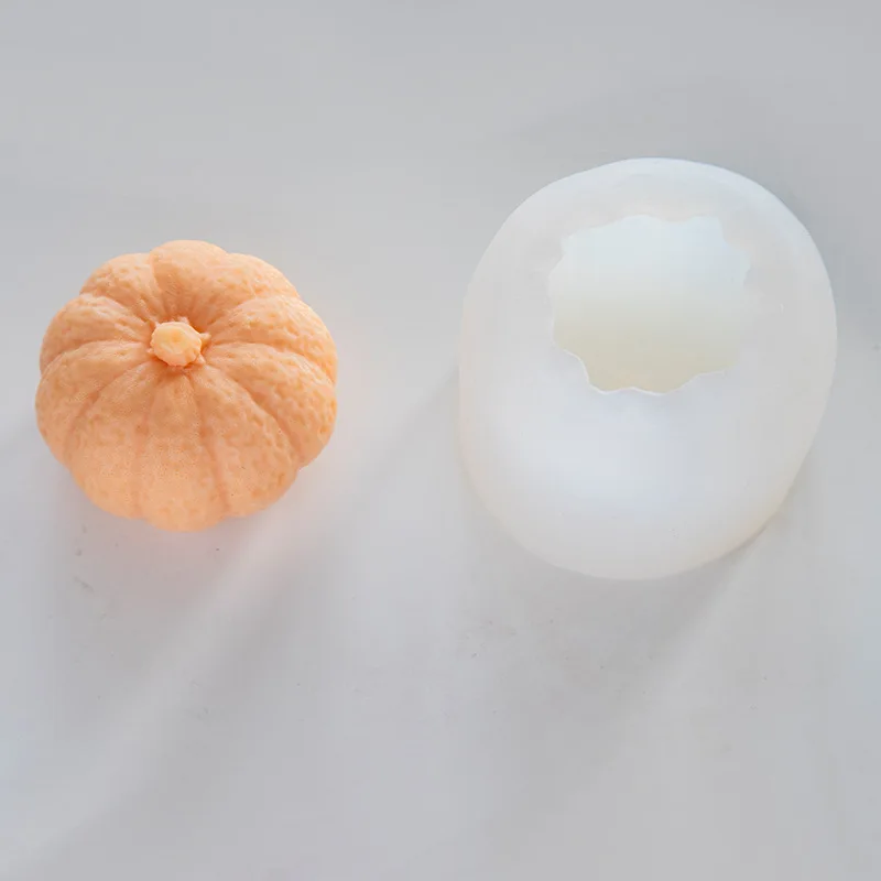Silicone Candle Molds 1pcs Pumpkin Halloween Crafts Plaster Resin Cement Mold Handmade Chocolate Cake Baking Tools