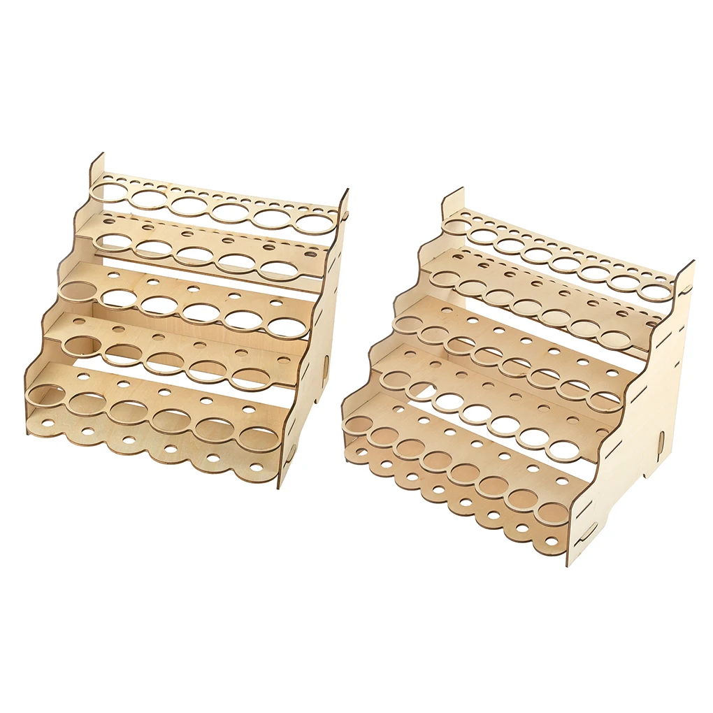 DIY Module Paint Bottle Rack Epoxy Tool Multi-Layer Wooden Organizer Storage Stand Cabinet paint organizer