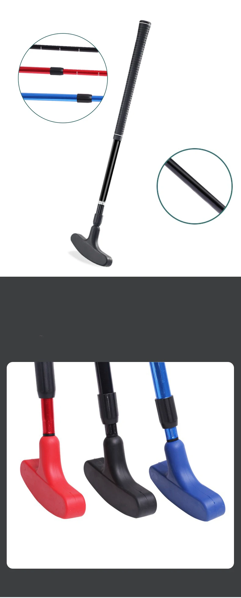 Golf Putter Golf Training Aids Golf Putter Retractable Golf Clubs For Kids Adults Beginner Alignment Left And Right Handed