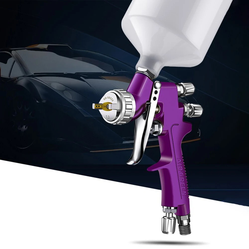 HVLP Pneumatic Portable Car Paint Spray Gun High Atomization 1.3MM Nozzle Spray Paint Kit Car/Furniture Oil Repair Gun