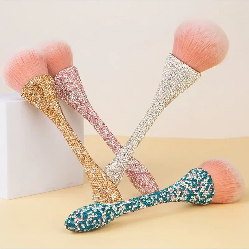 Professionals Nails Art Brush Luxurious Glitter Handle Nail Brush Dust Cleaning Make Up Manicure Accessories Tools nail art brushes,nail brushes,nail art tools,nail cleaning brush