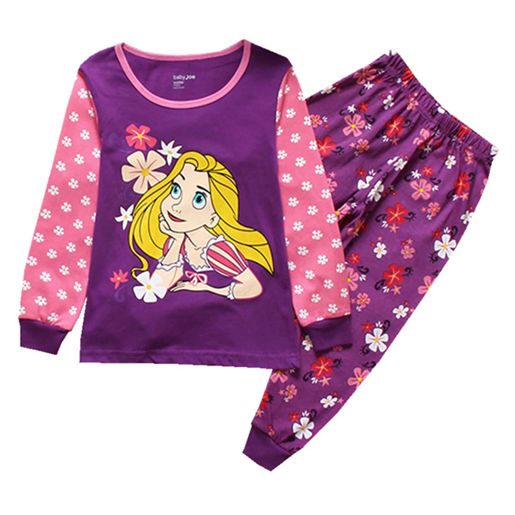 Spring Autumn Children's Clothing Sets Tangle girl Sleepwear