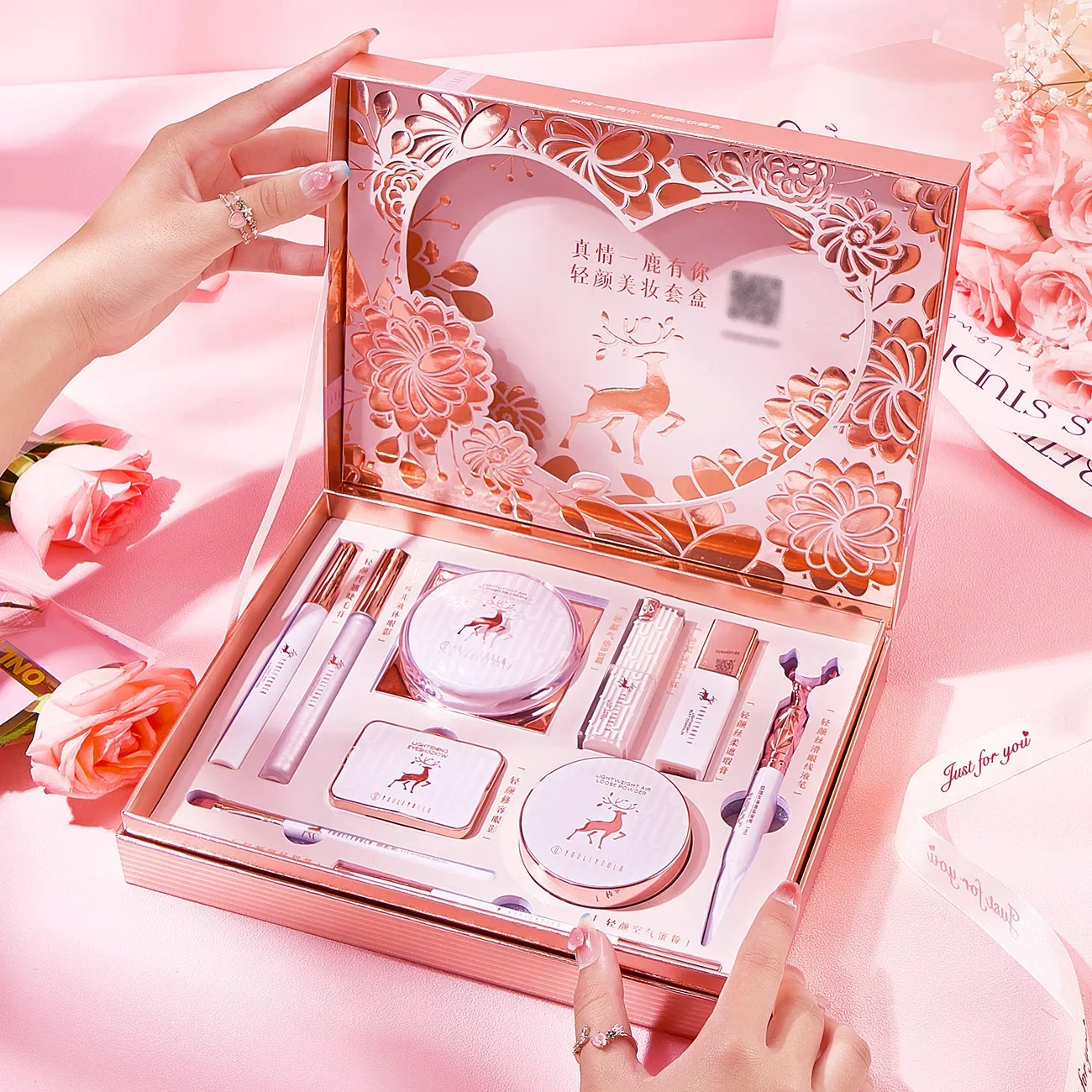 Christmas Makeup Kit 10pcs Full Professional Concealer Cushion BB Cream Lipstick Birthday Gift Cosmetics Make-up for Women 2