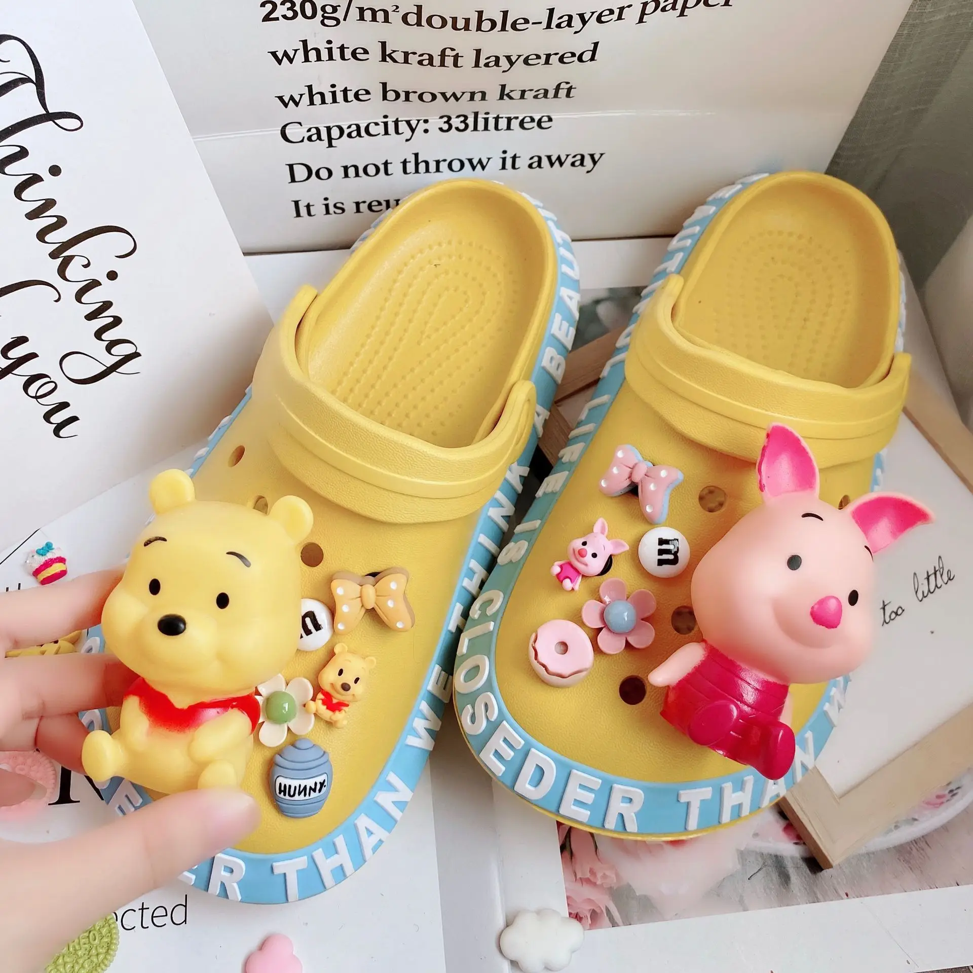 Set Sale Disney Cartoon Shoe Buckles Winnie The Pooh Piglet Mickey Mouse  Minnie Hello Kitty Melody Shoes Charms Crosc Kids Gifts - AliExpress