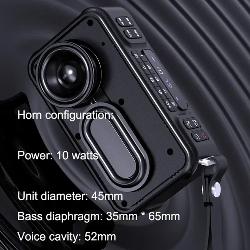 SANSUI F29 Portable Wireless Bluetooth Speakers FM Radio Outdoor HI-FI Subwoofer Supports Headphone Output USB Drive TF Card AUX