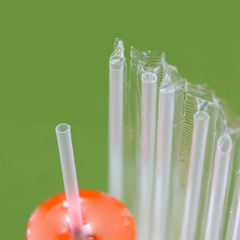 500Pcs DIY Plastic Straw Disposable Short Transparent Pointed Head Thin Drinking Straw Commodity Kitchen Accessories