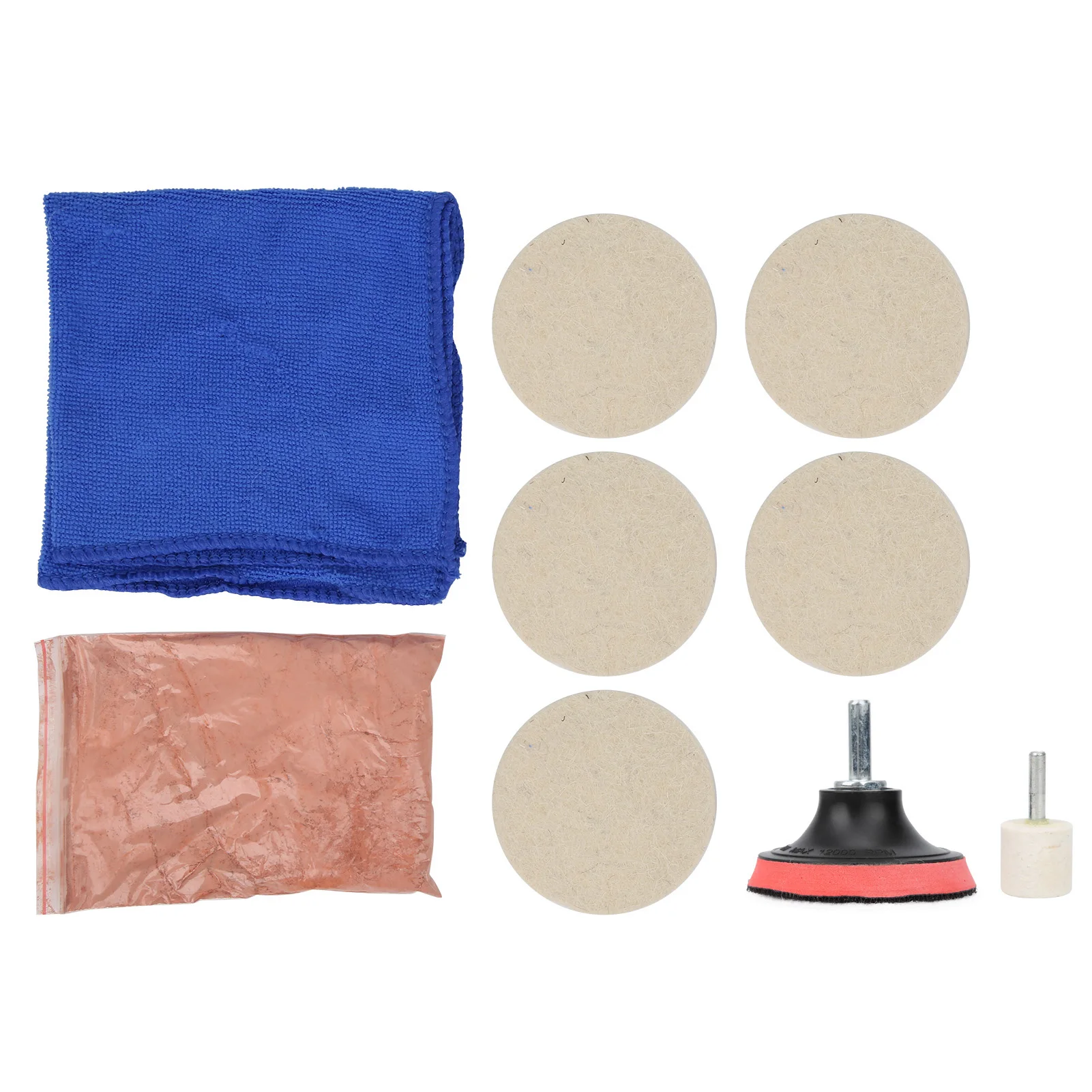 

Watch Glass Polishing Kit 100g Cerium Oxide Powder Wool Wheel Polishing Pad For Glass Cleaning Scratch Remover Removal Tools