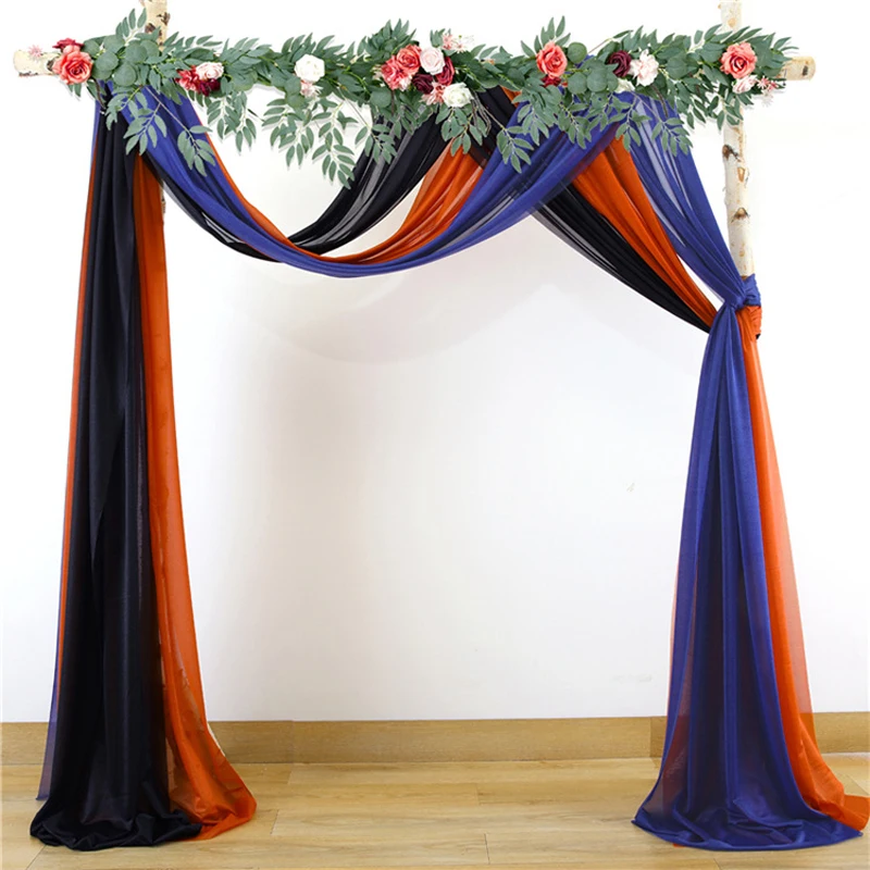 

Wedding Arch Drape Chiffon Fabric Draping Curtain Drapery Ceremony Reception Hanging Decoration Wed Backdrop Curtain Decortive