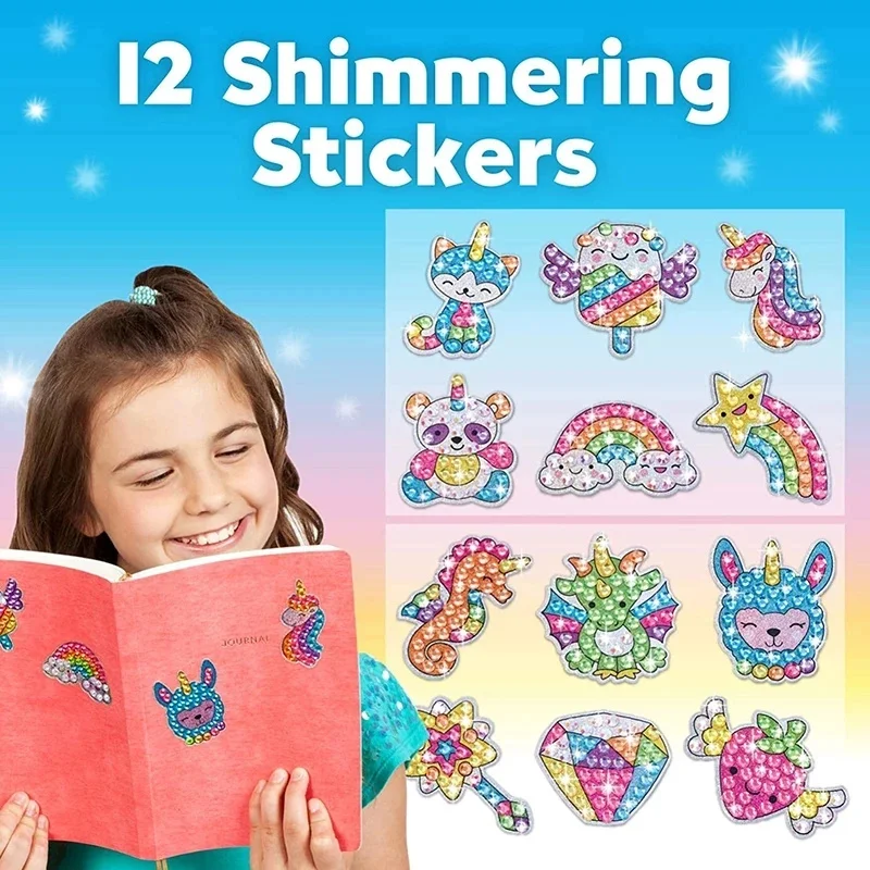 Kids DIY Painting Stickers Kits Handmade Decor Mosaic Sticker Paint By Numbers Kit Art Craft For Girls Boys Gift craft toys