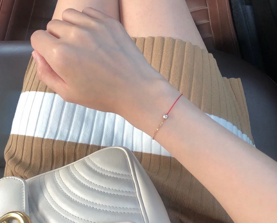 2022 Brand French Red Rope Bracelet Jewellery Dating Cute, Fashionable And Versatile Diamond Inlay Lucky Red Rope