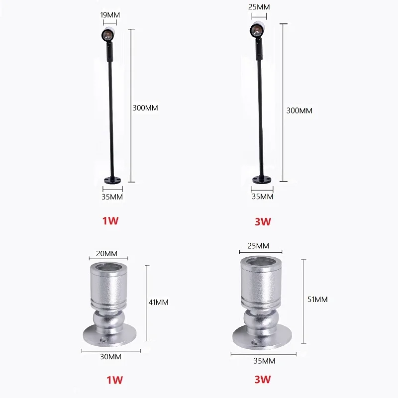 etrnLED Led Spotlights Dimmable RGB Mini Interior Ceiling Spot Surface USB Interface 1W 3W Model Display Cabinet Doll House Lamp led spotlight