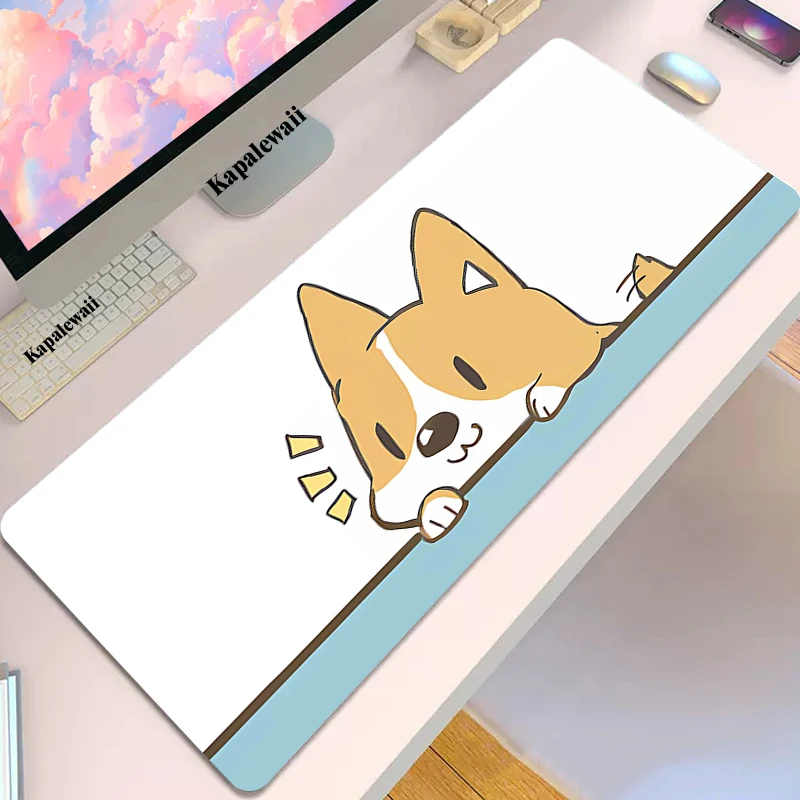 

HD Print Dog Kawaii Mousepad Quality Oversize Mouse Pad Gaming Mousepad Speed Gamer Mouse Mat Gaming Accessories Desk Mat 100x55