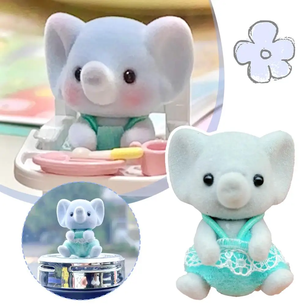 Cute Elephant/lamb/white Cat/poodle Series Dolls Mini Doll Ornaments For Friend Poodle Sylvan Family Mini Doll Ornaments