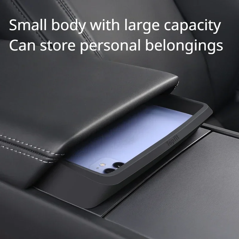 Silicone Car Armrest Box Sunglasses Storage Case with Central Control Glasses and Card Tray