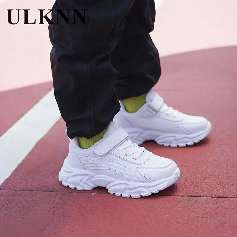 Children Sneakers White Shoes For Girls Autumn Winter Shoe Boy's Breathable Elementary School Pupils Campus Soft Shoes White