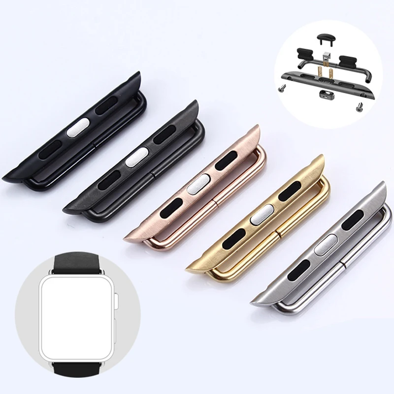 

38Mm/42Mm Seamless Metal Aluminum Strap Connector Adapter For Apple Watch Fashion Band Strap Watchband Linker For Watch
