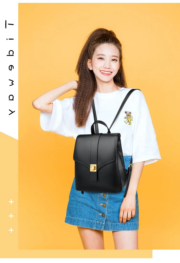 New popular travel backpack, fashionable and versatile anti-theft lock buckle women's bag, Korean style backpack