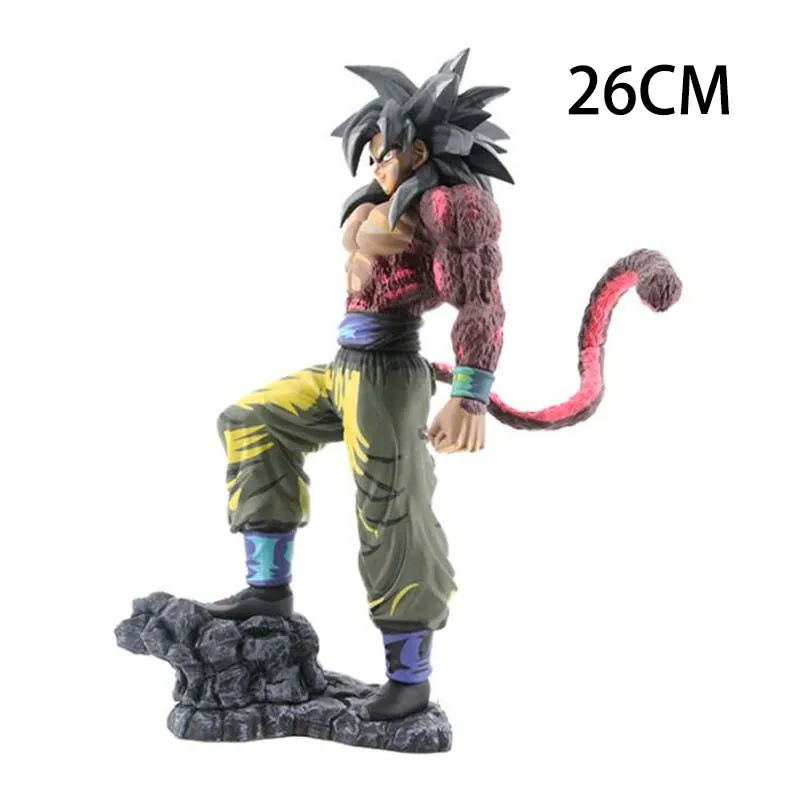 23cm Dragon Ball Figura Super Dragonball Heroes 4ª Missão Super Saiyajin  Rosa Figuras de Ação Pvc Super Saiyajin 3 Goku Modelo Toy