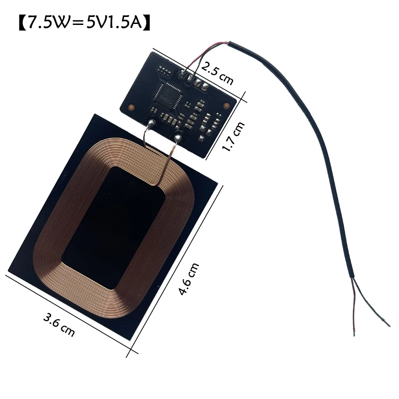 Kabelloser Empfänger 5W / 7,5W / 10W Leistung Kabelloses Schnell-Lademodul PCBA Spulen-Leiterplatte zum Aufladen für Transmitter – Detail 2