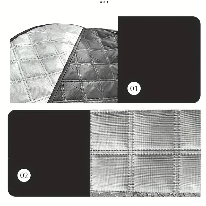 Premium Foldable Aluminum Foil Car Sunshade - Ultimate UV Protection & Heat Shield, Silver