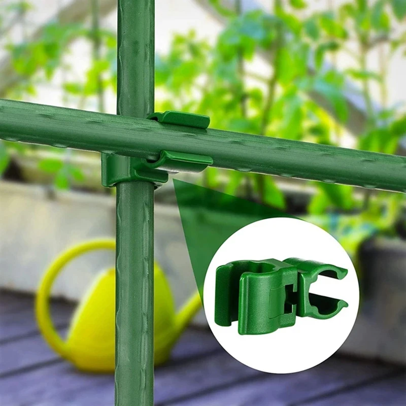 50 Pieces Adjustable Plant Trellis Connector Clip Garden Plastic A-Type Connecting Joint Buckle Clip plant trellis clip