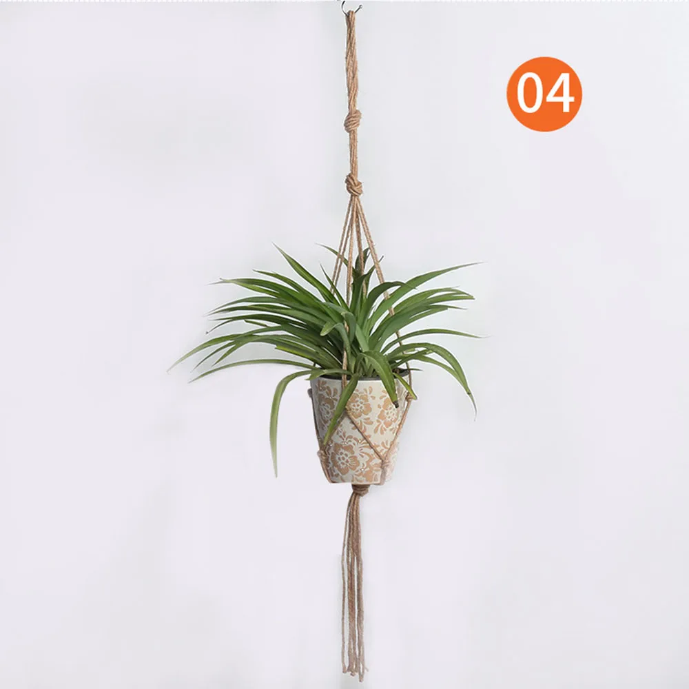 Lot de 3 cintres pour plantes, pot de fleur en macramé porte-plante Jute fleur  cintre suspendu décoration pour jardin maison 