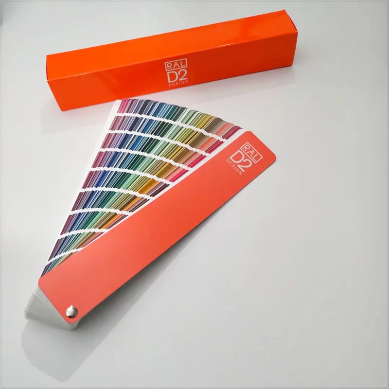 

RAL Color Card D2 1825 Color International Standard Cmyk Printing and Packaging Clothing Paint Color Matching Card Sample