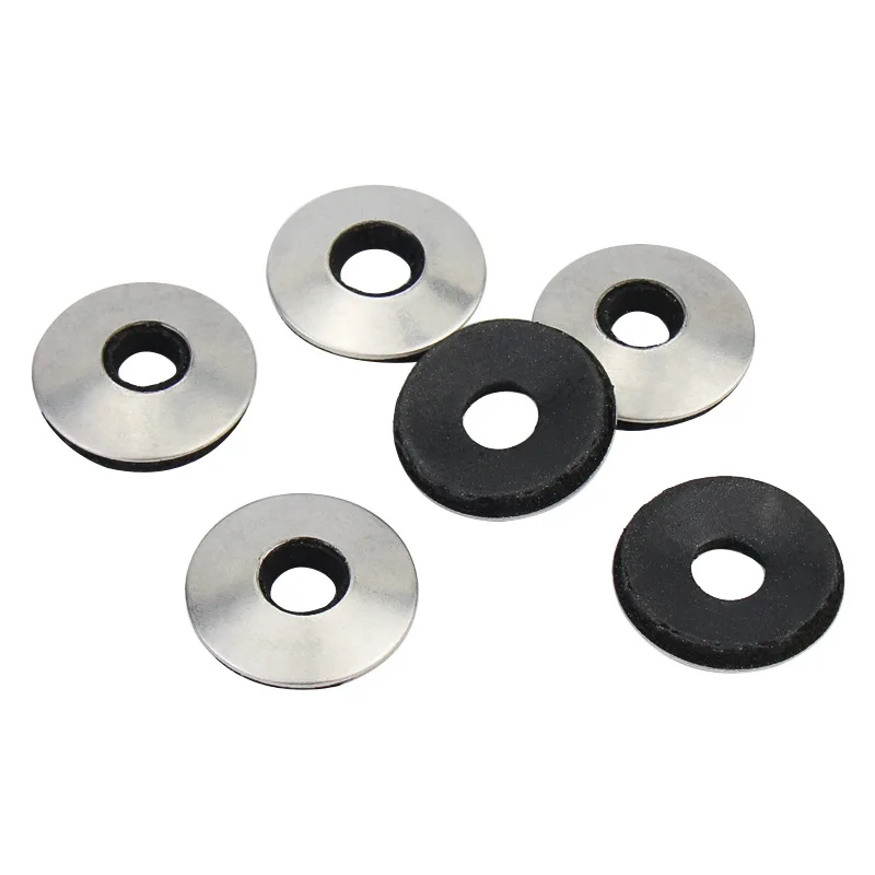 Stainless Steel Washers 10pcs 304 Stainless Sealing Washers EPDM Rubber Waterproof Dustproof Compound Gaskets M4.2 M4.8 M5.5 M6.3 M8 M10 Non-slip Gasket