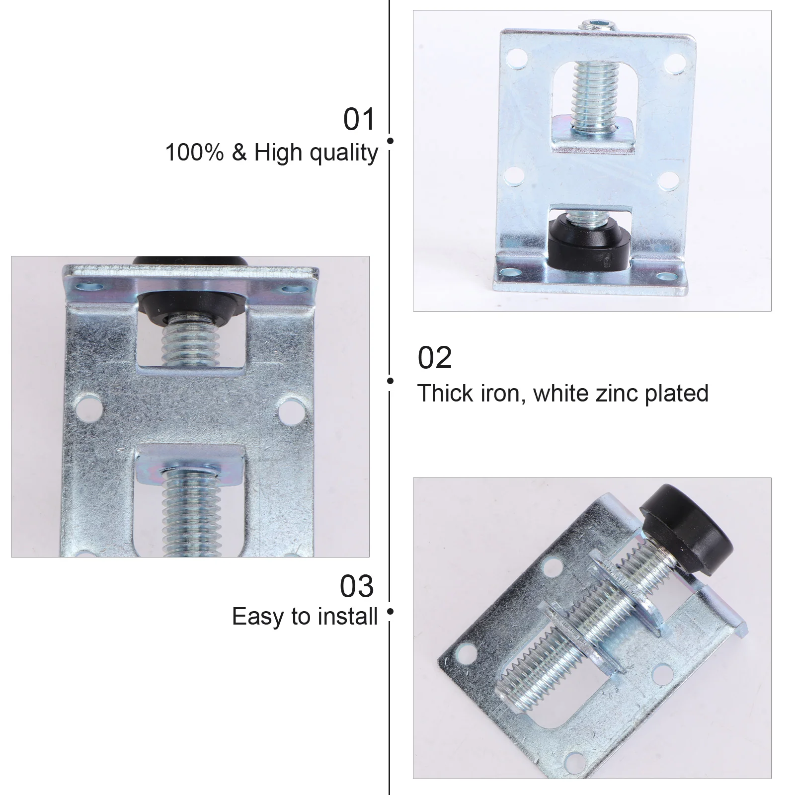 4pcs Screw Corner Furniture Adjustable Cabinet Legs Leveler Table Sofa Metal Leveling Feet Floor Protection