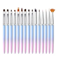 Metal Handle Nail Art Dotting Nail Brush Set Painting UV Gel Liner Acrylic Nail Brush 1