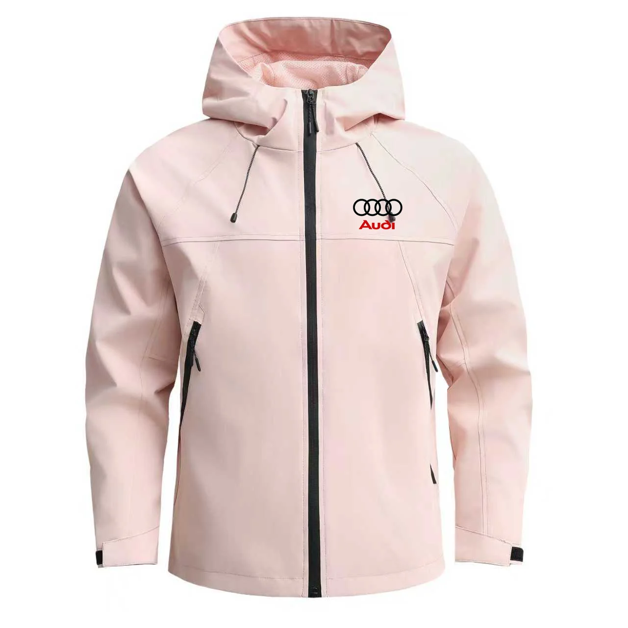 아우디 유니섹스 오토바이 재킷 방풍 방수 따뜻한 후드가 달린 가디건 스타일
