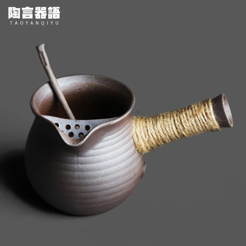 

Кофейник Rock clay с боковой ручкой и ложкой для перемешивания, электрическая плита с природным газом, чайник с открытым огнем, чайник для закипания молока, розы