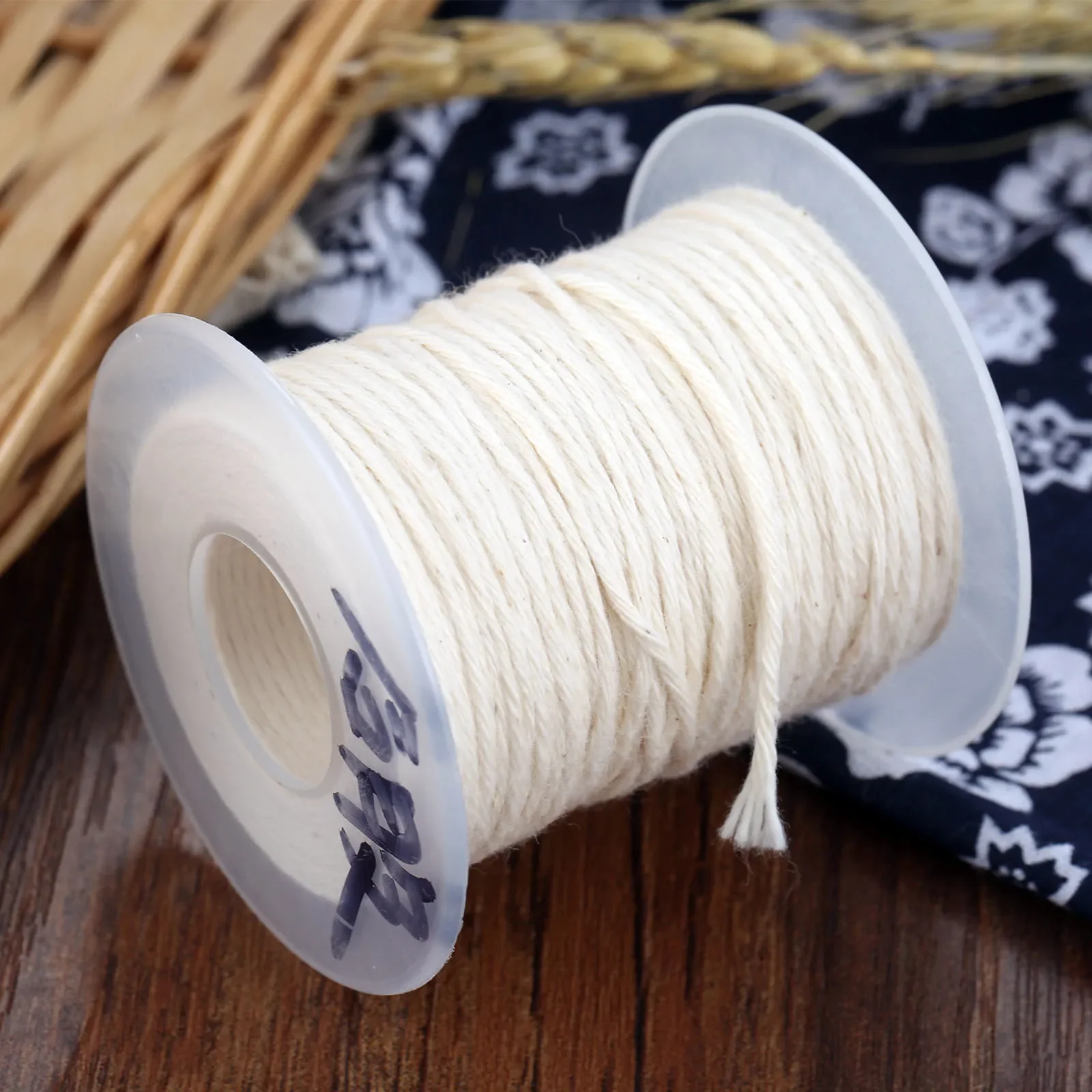 1 Spool of Unwaxed Cotton Nature Candle Wicks Candle Wax Core 61m X 1mm for Making Craft DIY Candles Wicks Supplies