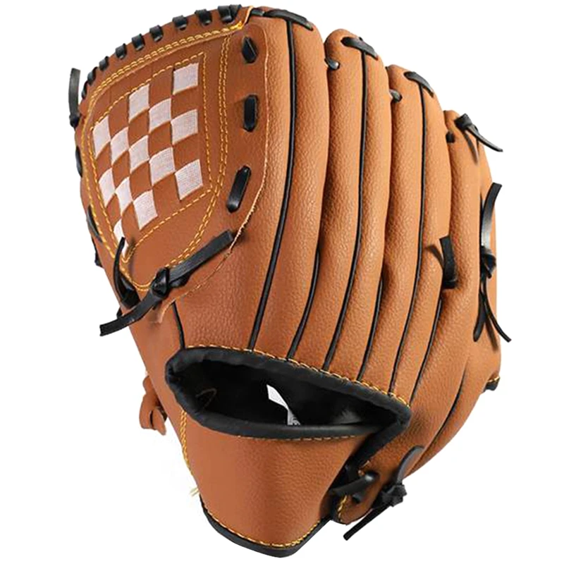 Baseball Softball Practice Equipment para homens e mulheres, esportes ao ar livre, mão direita, 2 cores, marrom, trem, 12,5"