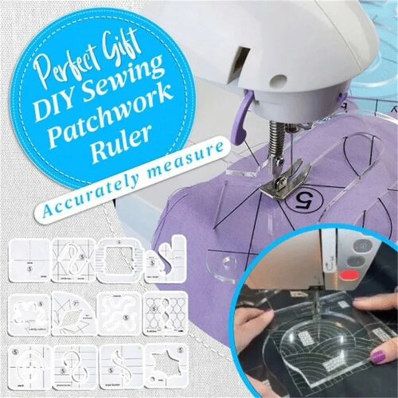 

Sewing Quilting Ruler Clear Acrylic Patchwork Positioning Ruler Diy Sewing Tailor Template Diy Hollow Pattern Splicing Ruler