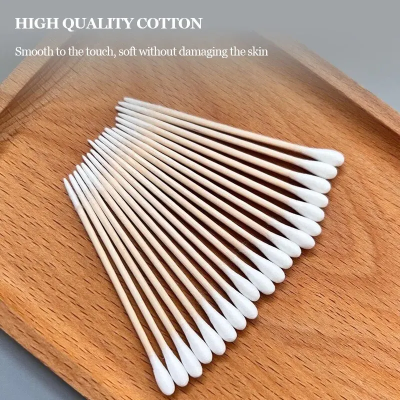 Cotton Swabs 10 Packs 50 Per Pack Double-Ended Disposable Can Be Used to Draw Eyeliner etc for cotton swabs