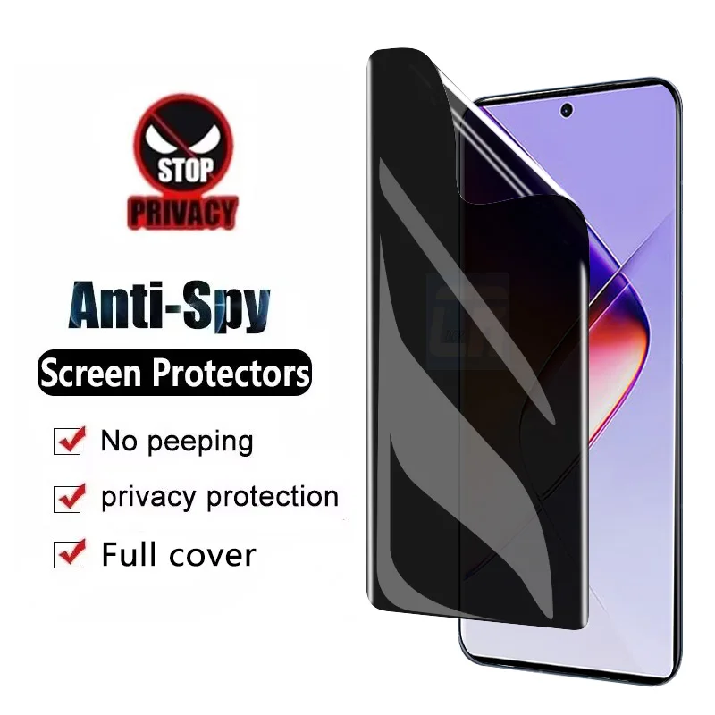 

Full Curved Anti Spy Hydrogel Film For Infinix Note 40 Pro Plus Privacy Screen Protector For Infinix Zero 30 4G Ultra Soft Film