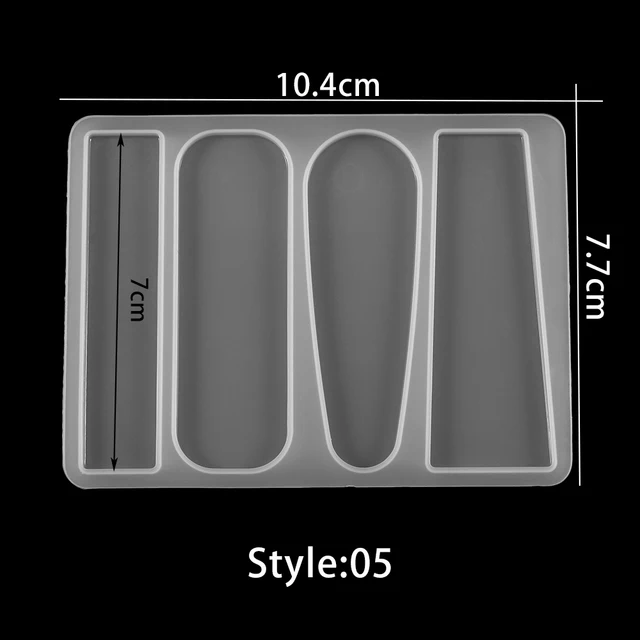 Barrettes Silicone Molds Metal Geometric Hair Clips Epoxy Resin Mold For DIY Resin Hairpin Crafts Jewelry Making Accessorires Style 5
