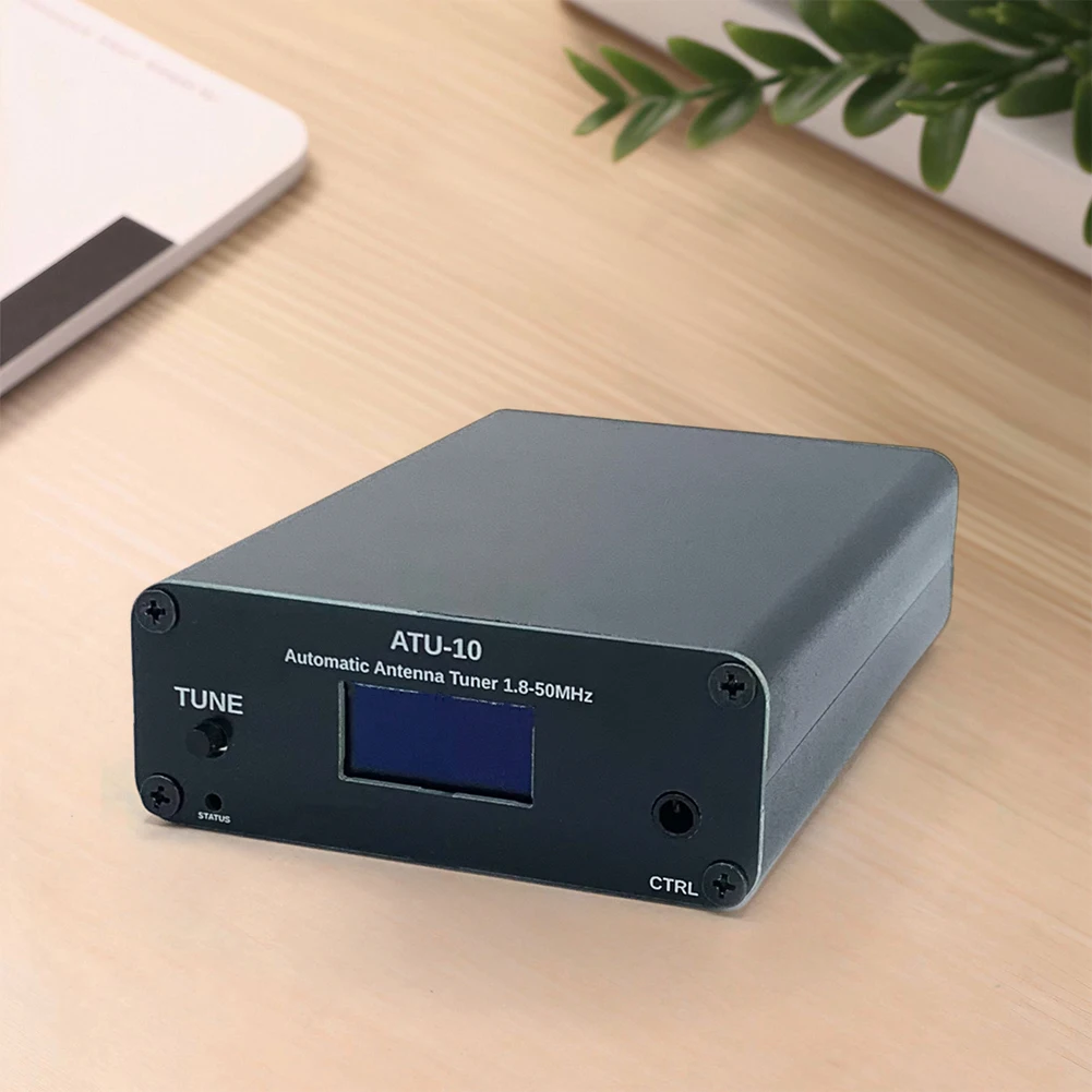 ATU‑100/ATU-10 Antenna Tuner Mini Automatic for Radio Equipment 1.8~55MHz 0.96IN 1.8~55MHz 0.96IN with Housing LED Display
