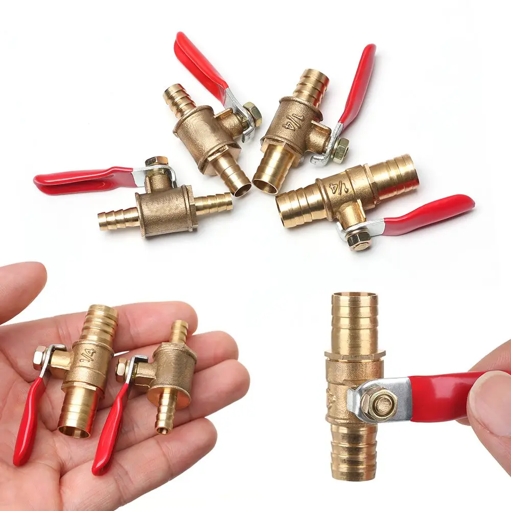 1Pc Ball Valve Professional Water/Air Gas Fuel Line Shut-off Ball Valve Pipe Fittings Thread Connector For Hose