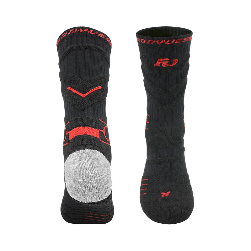 Men's high-top combat basketball socks, sweat-absorbing and breathable long and medium-cut professional sports socks