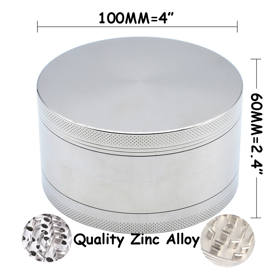 Herb Grinder Smoking Accessories Tobacco Smoking Accessories 100MM Large 4inch Metal Tobacco Crusher Hand Muller Smoke Herbal Herb Grinder for Smoking Accessories