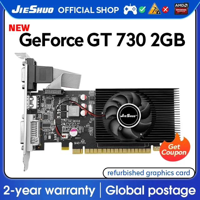 NVIDIA JIESHUO GT 730 2G Video Graphics Card PCI EXPRESS 2.0X16 GPU 64 Bit  gt730 2gb Office Bestseller Display GT730 - AliExpress