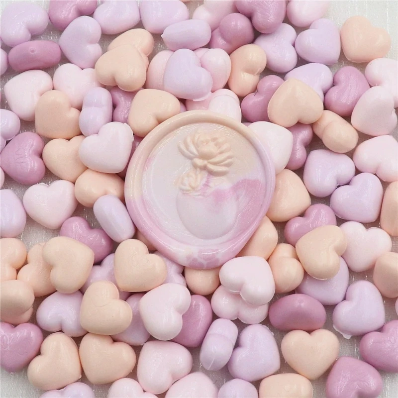 Wax Grains Heart Shaped Mixed Color DIY Wedding Invitation Decoration
