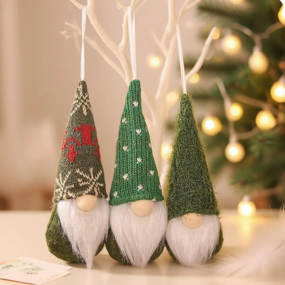 3 festliche Weihnachtszwerg-Tischdekorationen – bunte Hängeornamente aus Polyester mit Plüschverzierungen, perfekt für den Urlaub – Detail 9