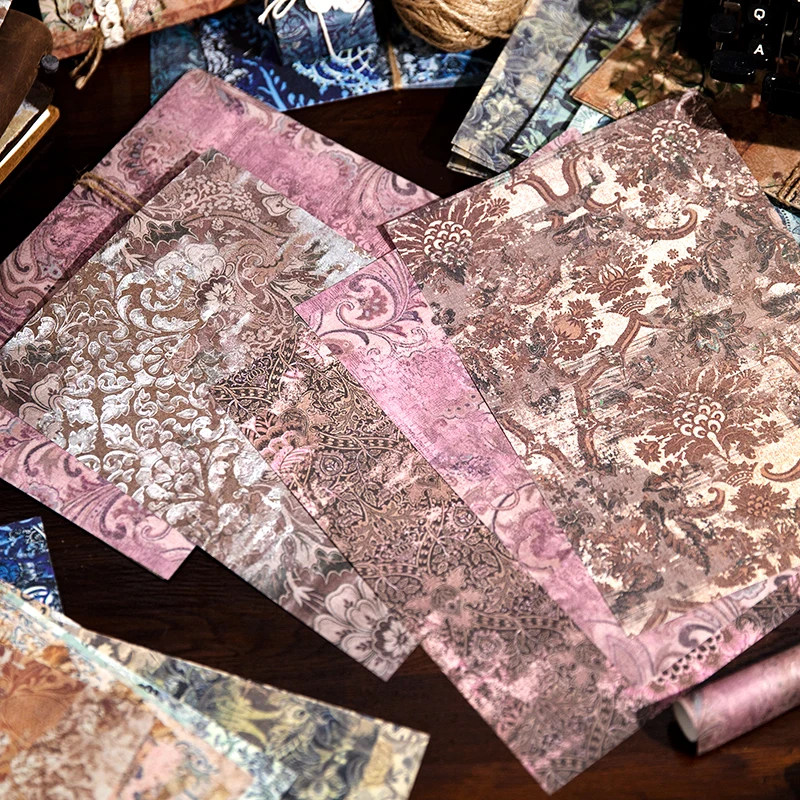 

20 pcs Memo Notes Material paper light retro creative high-end feel DIY base Background Decoration Paper 6 models