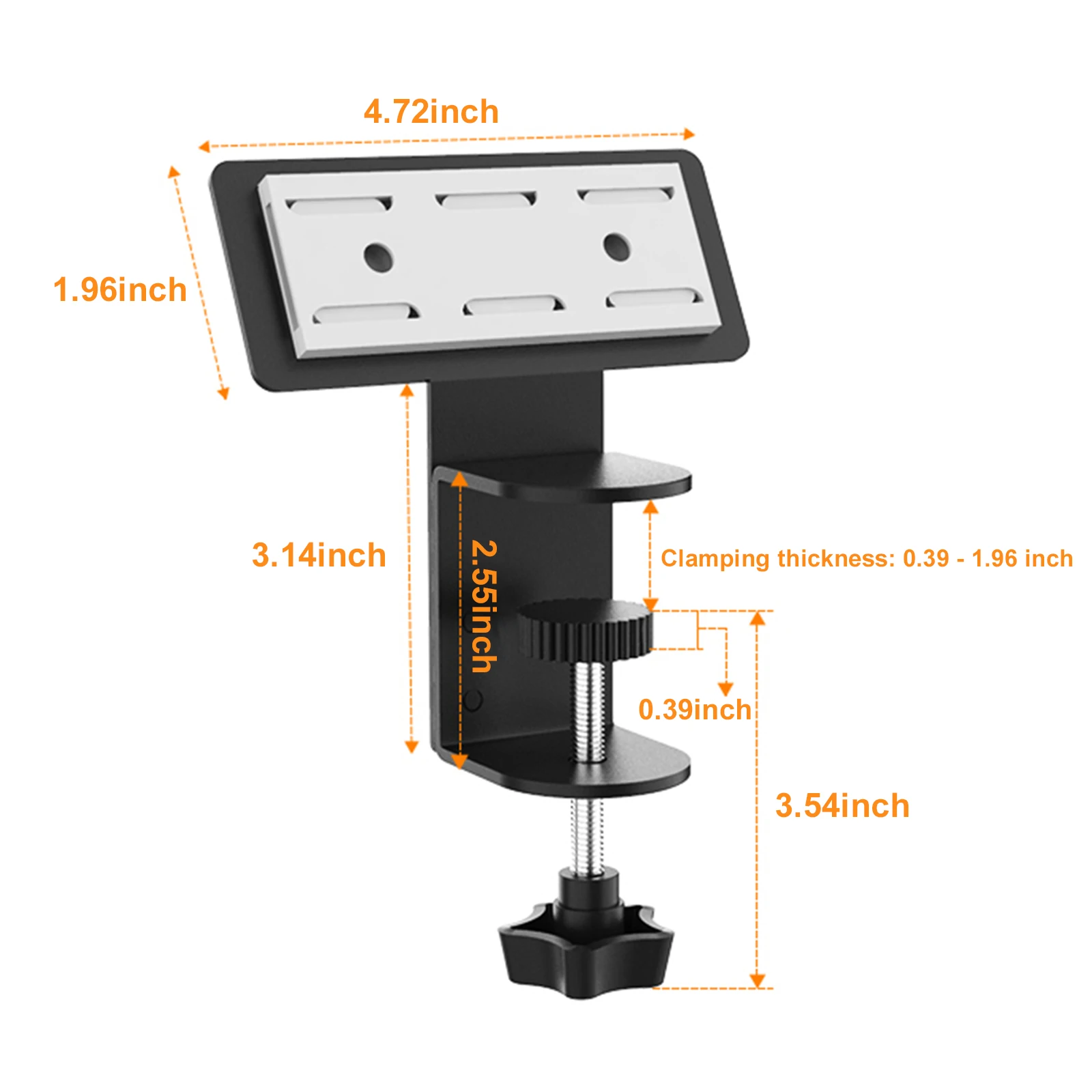 책상 아래 전원 스트립 홀더, 드릴 없이 설치하는 케이블 정리 트레이, 미끄럼 방지 전원 스트립 마운팅 브래킷 (가정 및 사무실용)