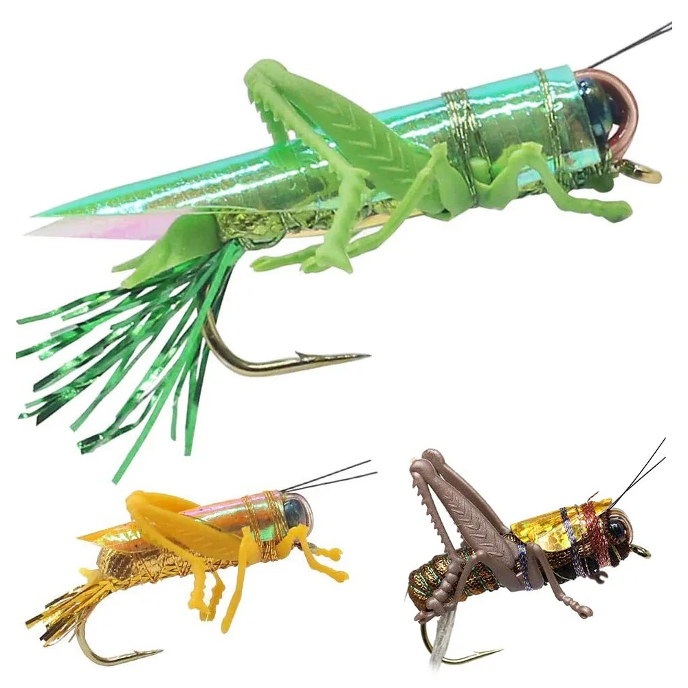 1Pc 2# 6# Insect Fishing Lures Road Simulation Grasshopper Fishing Bait Squid Hard Artificial Baits Bass Lure Fishing Tackle